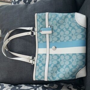 Coach heritage striped Chelsea bag